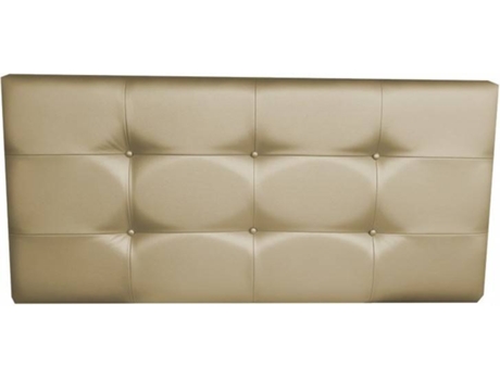 Cabecero DECORQUALITY Texas Botones (Dorado - Polipiel - 105 x 70 cm)