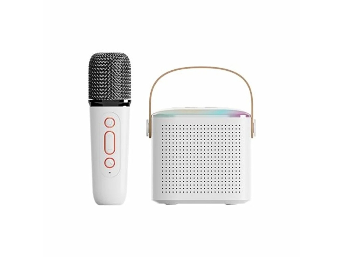 Mini máquina de karaoke para niños, altavoz Bluetooth portátil, máquina de karaoke para niños con micrófono inalámbrico para fiestas de cumpleaños de niños y niñas Yizhood