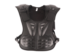 Chaleco Protector De Pecho Y Espalda Para Niños Con Tira Reflectante Ajustable Para Patinaje Y Equitación - Negro Talla S