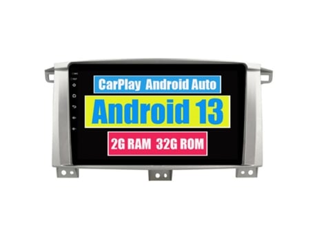 Autoradio Multimedia ROVERONE para Toyota Land Cruiser LC 100 2002 - 2007 CarPlay Android Coche Radio Bluetooth Navegación