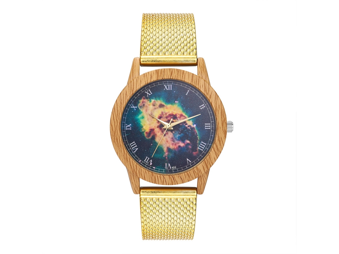 Reloj De Cuarzo Fashinable Unisex De Pulsera Para Hombres Y Mujeres (oro)