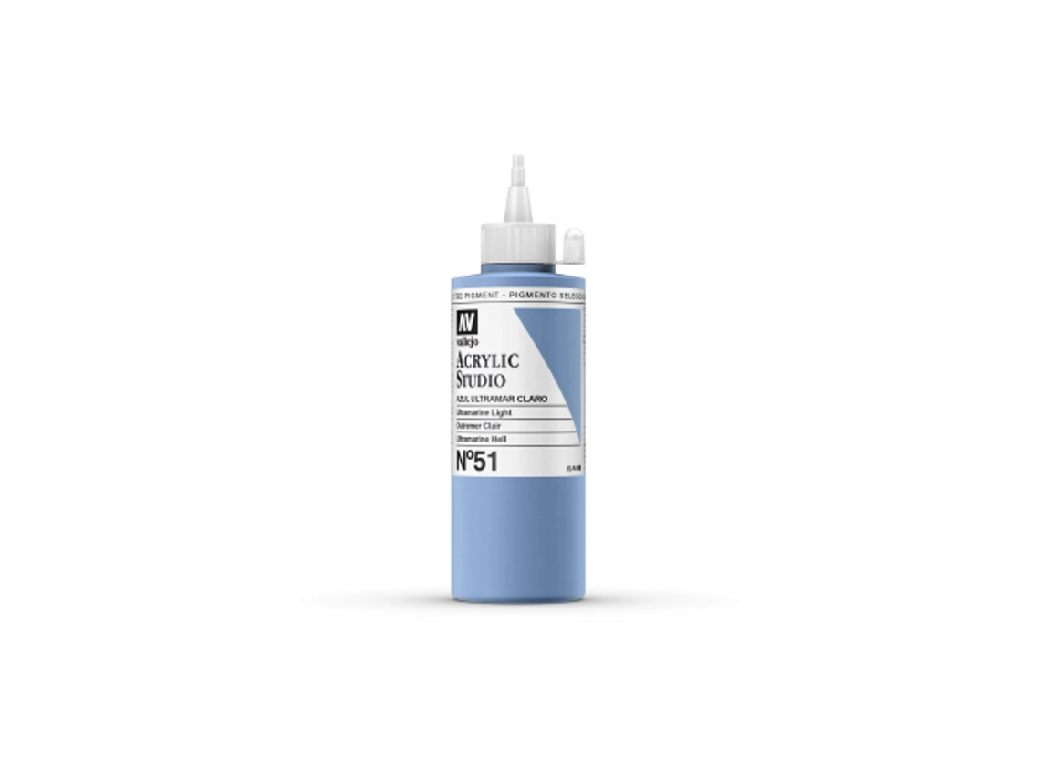 Pintura Acrilica Vallejo Studio 200 Ml (51 Azul Ultramar Claro)