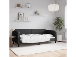 Sofá Cama Sin Colchón Tela Negro 90x200 Cm