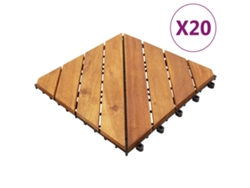 Baldosas De Porche De Madera De Acacia 20 Pzas Marrón 30x30 Cm
