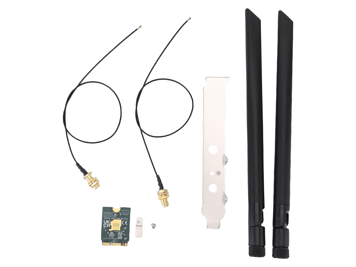 Placa de rede Wi-Fi 6e M.2 NGFF com Bluetooth 5.2, 4200 Mbps, 2,4 GHz/5 GHz/6 GHz para notebook com Windows 10/11.