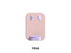 Portacepillos de dientes eléctrico para parejas, organizador de baño con almacenamiento y drenaje MDUG (rosa)