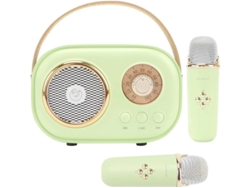 Mini máquina de karaoke para niños, altavoz Bluetooth portátil con 2 micrófonos inalámbricos, juguetes para niños y niñas, regalos Yizhood