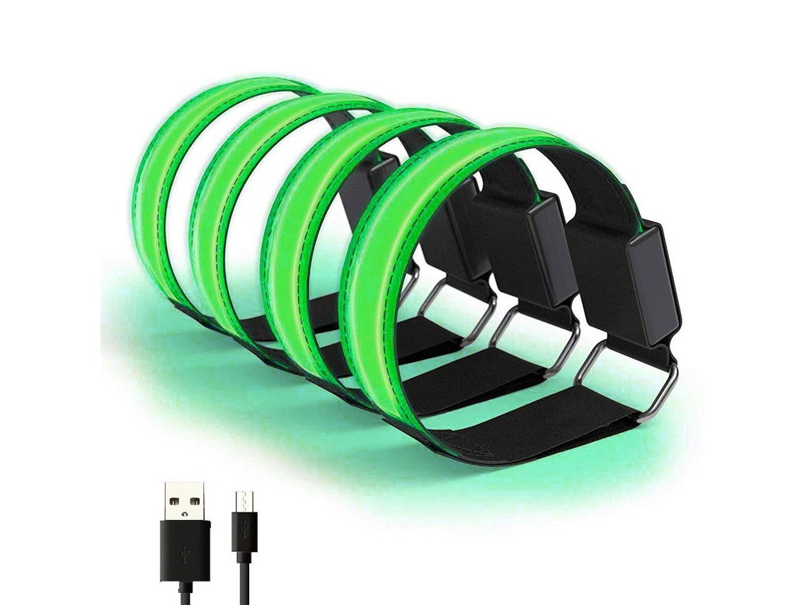 Pulseras Led Recargables Con Usb, Brazalete Reflectante Ajustable Para Correr, Ciclismo Y Deportes Al Aire Libre.
