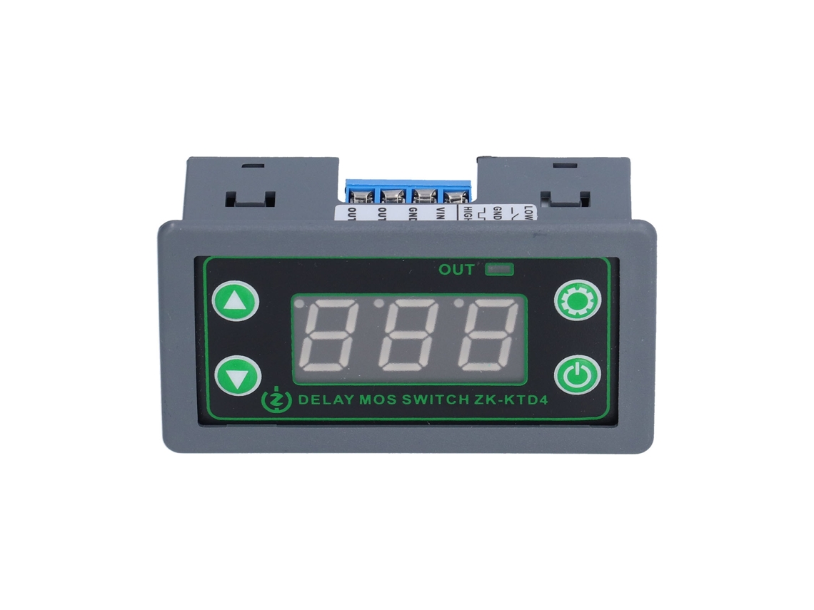 Módulo De Retardo Digital Con Led Y Relé Para Control Industrial Y Equipos Electrónicos.