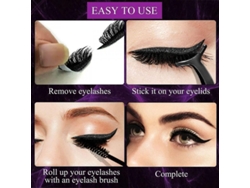 Set De Pestañas Postizas Rizadas Autoadhesivas Negras Sin Pegamento, Maquillaje Adhesivo Para Ojos Cmb