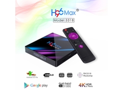 Box Smart Tv H96 max 3318 Quad-Core 2 + 16G / 4 + 32G Android 9.0 HD Network Enchufe de la UE