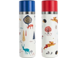 Botella De Agua De Acero Inoxidable 316 350ml Termo Viaje Taza Para Bebidas Calientes Frías Azul Diller