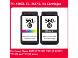Cartuchos de tinta Color-pg560 Cl561 para impresoras Canon Pg-560 Cl-561 XL, Canon Pixma TS7450 TS7451 TS7450 TS5350 TS5351 TS5352