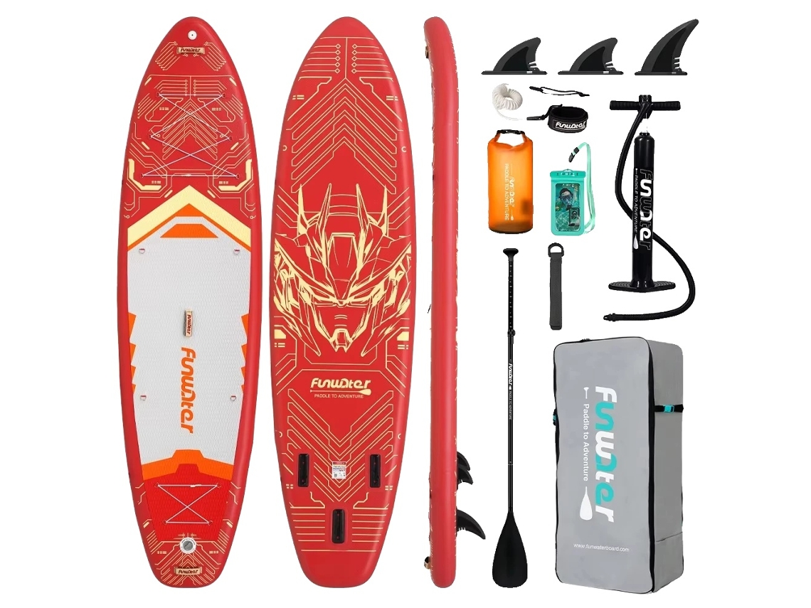 Tabla de SUP hinchable, sistema de tres aletas, cubierta antideslizante, Supfw50c OEM