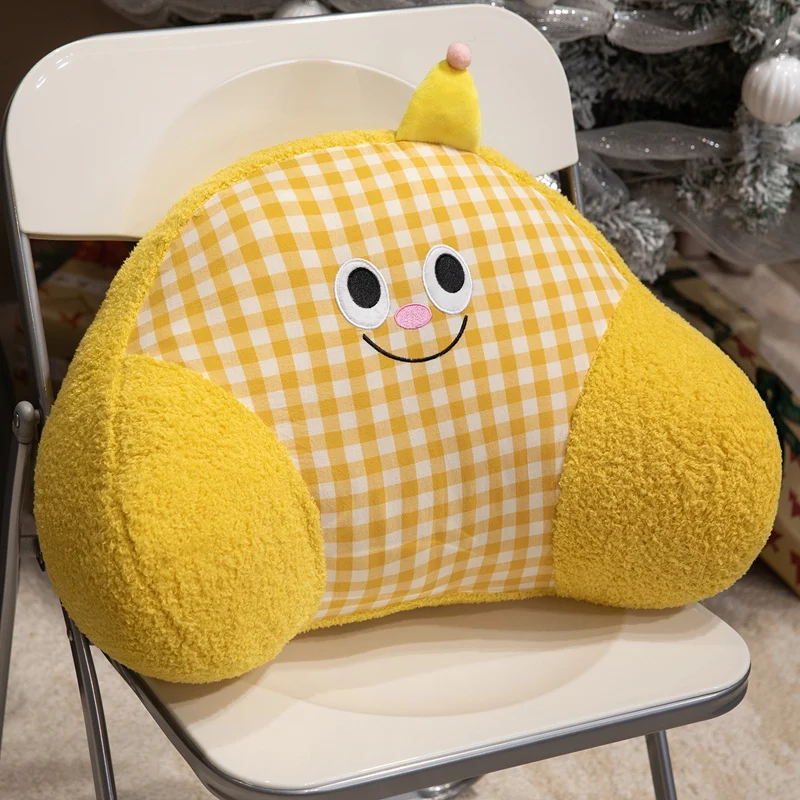 (amarillo, 48 Cm) Almohada Lumbar Para Adultos Con Grandes Aberturas, Cojín Para Sofá