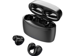 Auriculares de conducción ósea con clip, Bluetooth 5.3, resistentes al agua IPX5, alta fidelidad, color negro