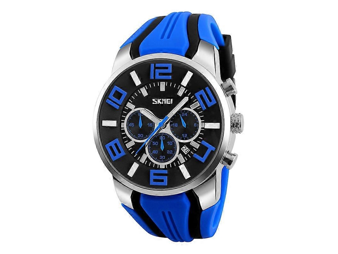 Reloj de pulsera deportivo multifunción 3D Skmei 9128 de cuarzo Hengrongshen con esfera grande, resistente al agua hasta 30 m