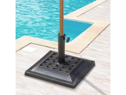 Base Para Guarda-sol De Jardim, Peso Líquido 9 Kg, Adequada Para Mastros De 38 Mm/48 Mm, Para Terraço, Pátio Ou Área Externa, Ø44 X 32 Cm, Cor Bronze.