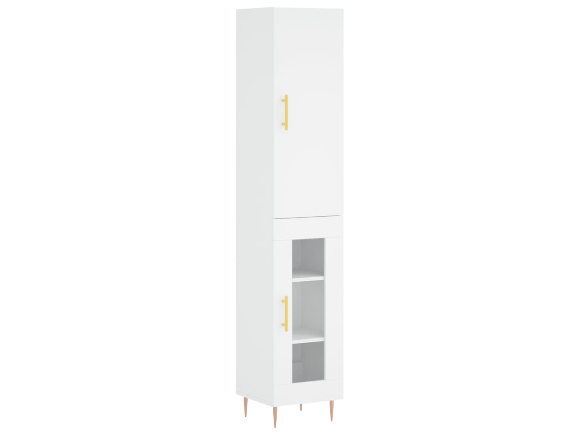 Aparador Alto VIDAXL Blanco Madera contrachapada (34,5x34x180 cm)