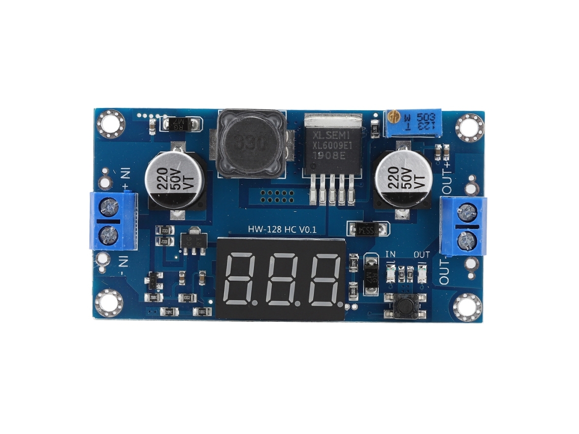Módulo Conversor Boost Ajustável 4.5v-32v Para 5-55v Com Display De Voltmeter