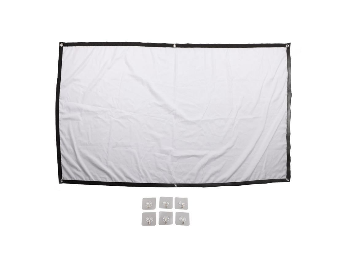 Pantalla De Proyector Plegable, Portátil, Antiarrugas Y De Alta Definición De 72 Pulgadas Con Gancho Para El Hogar Y Reuniones.