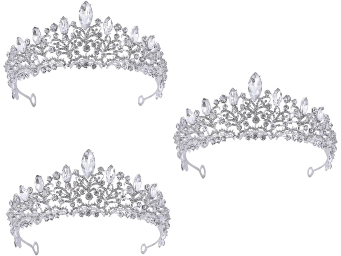 Conjunto De Corona Nupcial De 3 Piezas Con Elegantes Accesorios Para Novias, Cosplay, Fiestas Y Celebraciones.