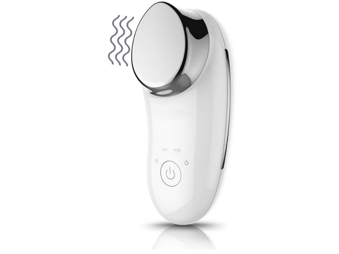 Masajeador facial sónico Bestvite TB 1681, masaje facial iónico con vibración, limpieza profunda, antiarrugas, lifting y reafirmante, color blanco.