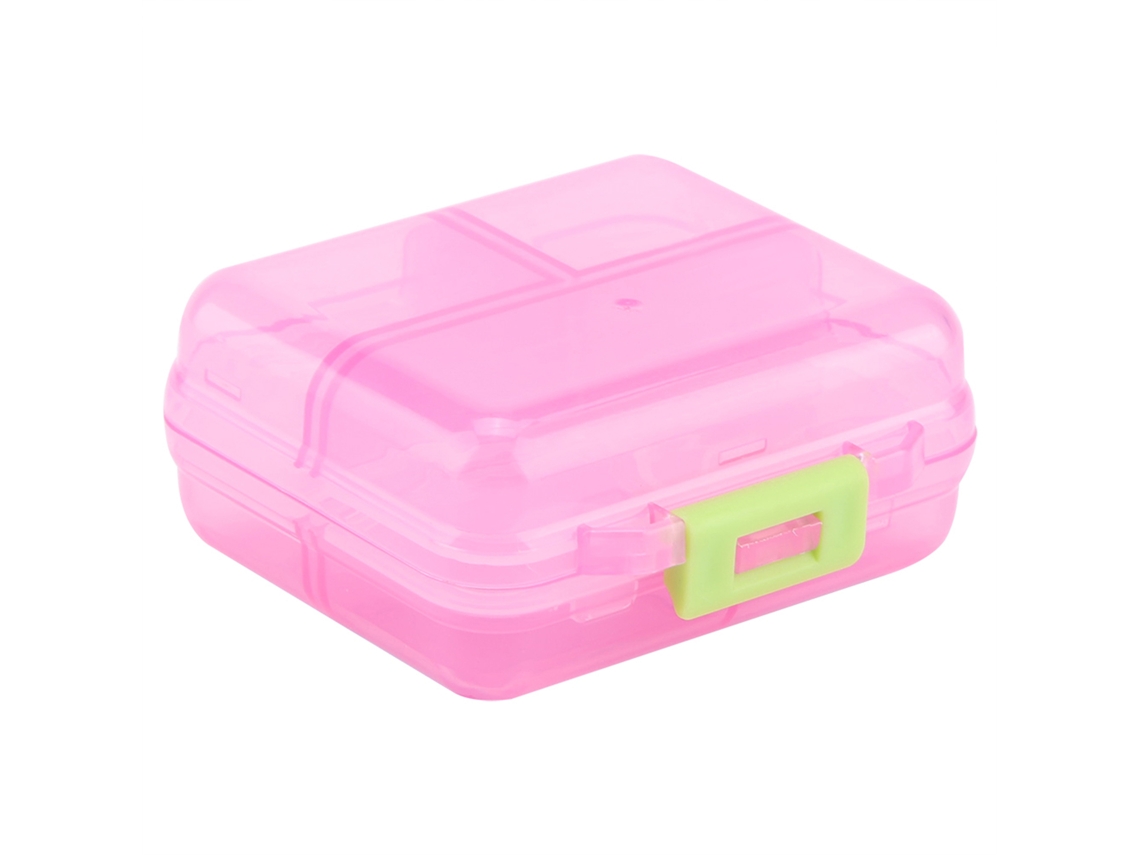 Organizador Portátil Semanal De Compresas Con 7 Compartimentos, Botiquín Rosa