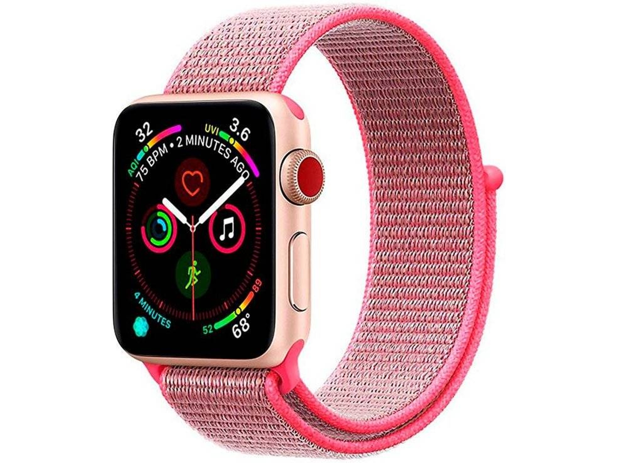 Correa COOL Nylon para Apple Watch Series 38/40 Mm - Rosa