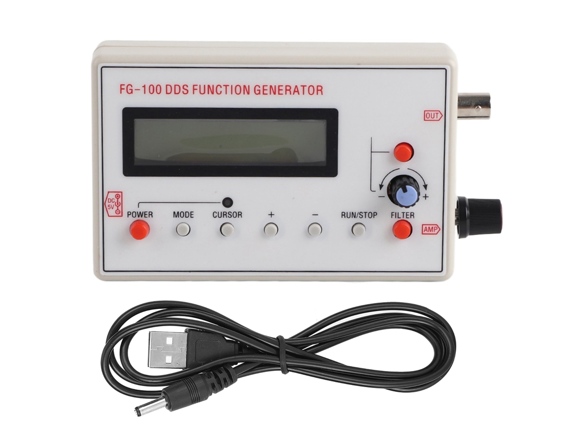 Generador De Funciones Dds Fg-100, Señal De Onda Sinusoidal Contraria De 1 Hz A 500 Khz, Fuente De Señal Triangular Cuadrada.