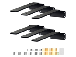 Juego de Soportes y Bastidores de Acero Reforzado para Estanterías y Racks 72kg Negro Mate Tekmaquinas