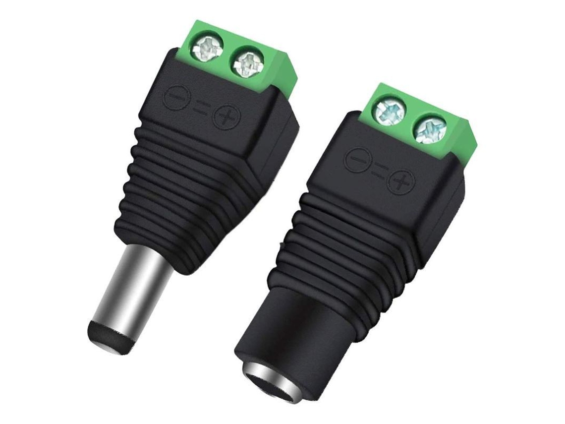 Conector De Alimentación De 12 V Cc, 5,5 Mm X 2,1 Mm, Centropower (10 Machos + 10 Hembras)
