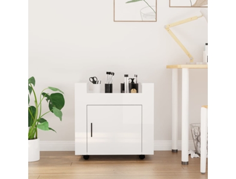 Carrito De Escritorio VIDAXL Blanco Madera contrachapada (60x45x60 cm)