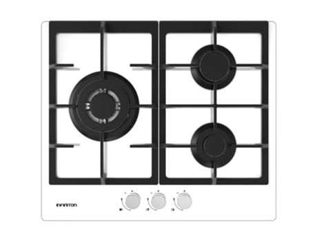 Placa de Gas INFINITON GG-332 (Gas Natural y Butano-Propano - 60 cm - Blanco)