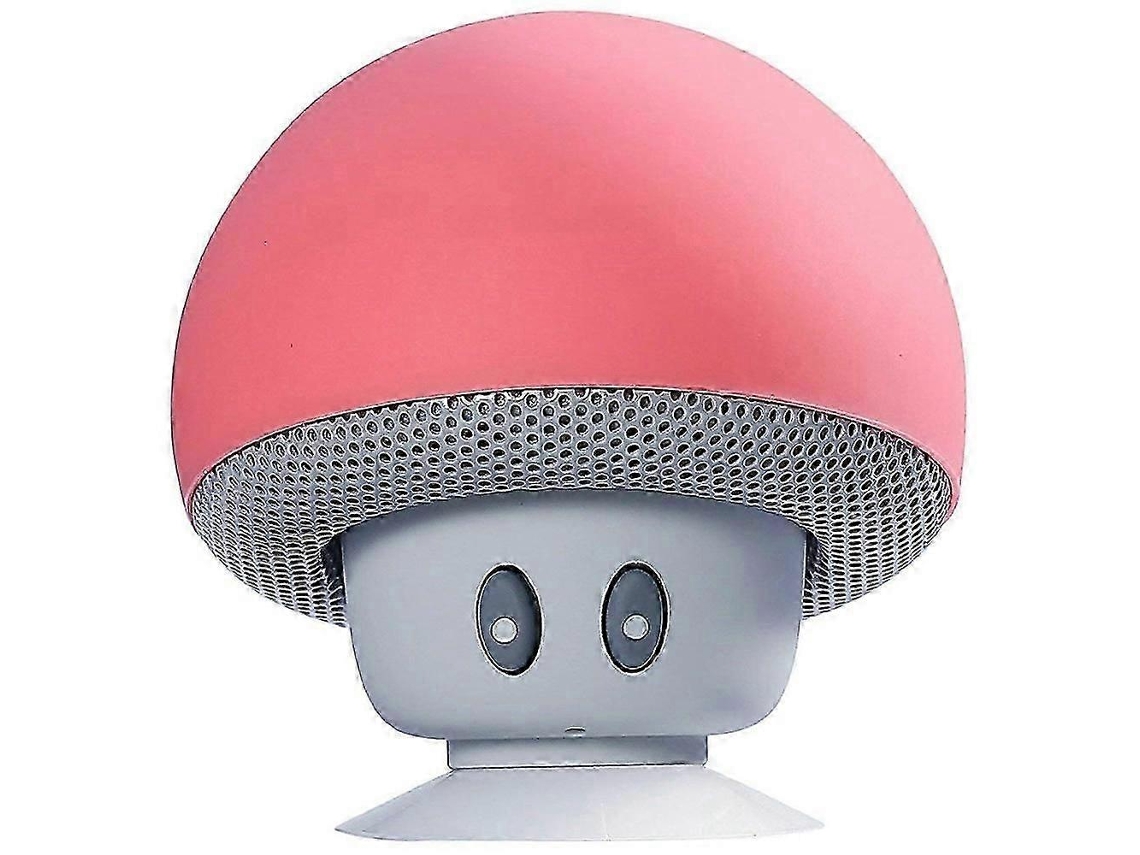Mini altavoz Bluetooth 5.0, mini altavoz Bluetooth, base de ventosa de silicona impermeable Nostalgia88 (rojo)