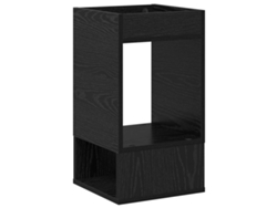 Maison Exclusive - Mesa Auxiliar Roble Negro 30 X 30 X 56 Cm Madera De Ingeniería