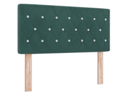 Colchón Con Muelles Pocket Con Funda Con Cremallera Vidaxl Verde Terciopelo (90x200 Cm)