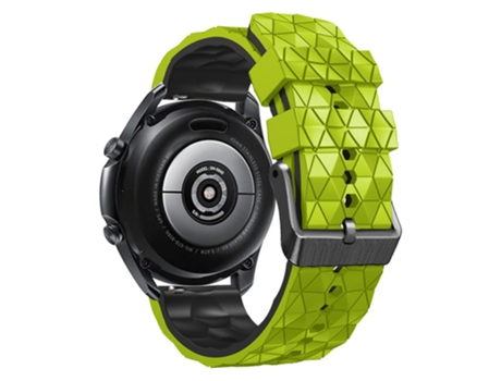 Correa de Silicona textura de fútbol 22mm dos colores para Samsung Galaxy Watch 3 45mm/Huawei Watch GT3 Pro 46mm - cal/negro