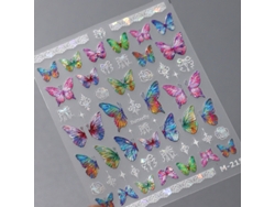 Pegatinas de uñas estilo japonés 5D, kit acrílico con película deslizante para decoración de uñas DIY