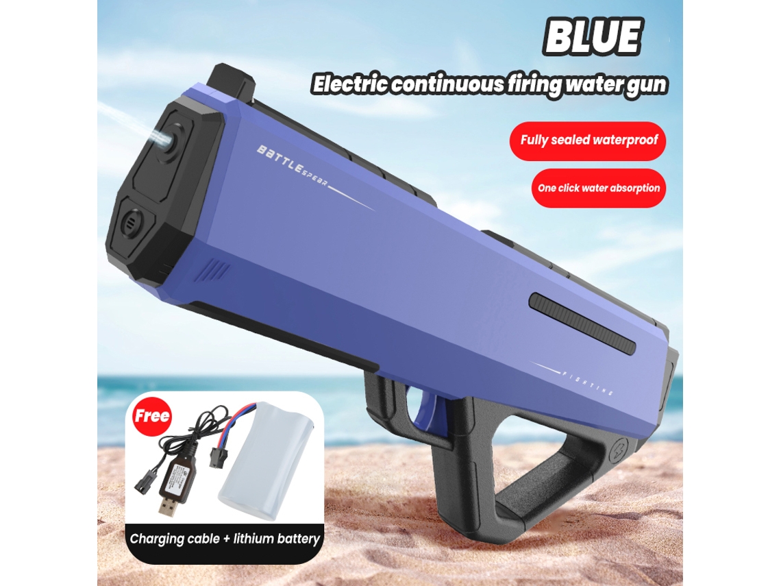 (azul) Absorción Automática De Agua - Pistola De Agua Eléctrica De Pulverización Continua - Juguete De Lucha Acuática Para Exteriores