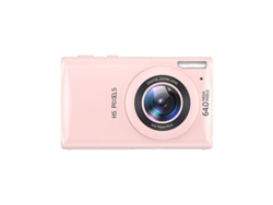 Cámara digital compacta 4k para vlogs para principiantes, enfoque automático, zoom digital de 18x, 64 MP, color rosa, Yizhood
