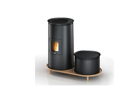 Estufa de pellets de madera negra de 6,5 kw 7016055 - CADEL
