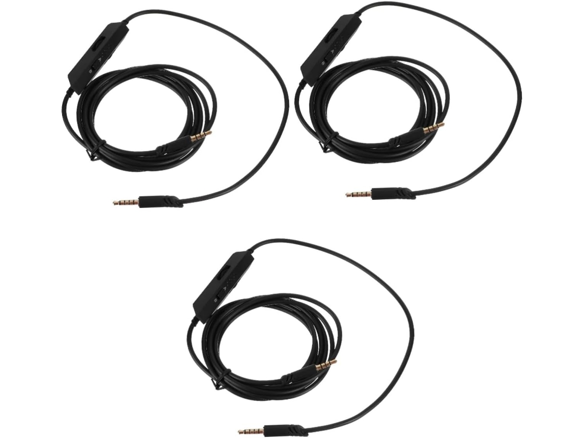 Cable De Control De Silencio De Audio En Línea De 3 Piezas Compatible Con Auriculares Para Juegos