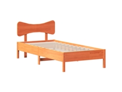 Maison Exclusive - Estructura De Cama Sin Colchón Madera De Pino Marrón 90x200 Cm