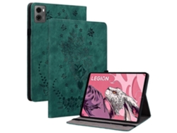 Funda de piel con estampado de mariposas rosas y ranuras para tarjetas para Lenovo Legion Y700 Tab Gen 2, color verde Chennnls (2023)