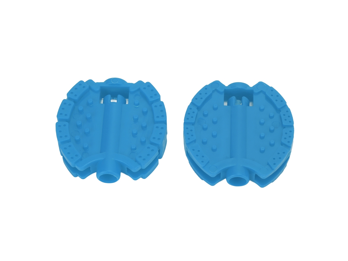 2 Piezas Pedales De Bicicleta Para Niños Plástico Pedales De Triciclo Cochecito Accesorios De Rueda Delantera Azul