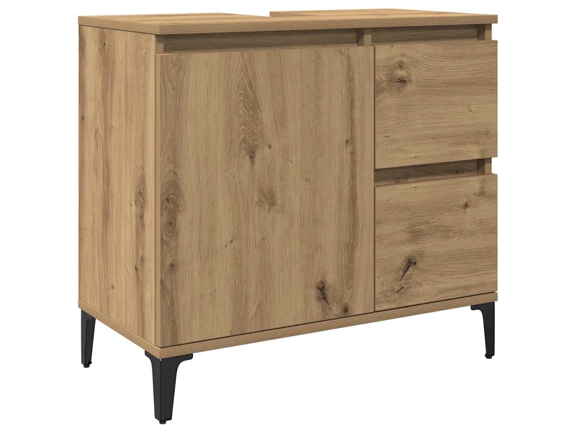 Maison Exclusive - Armario Lavabo Baño Madera Ingeniería Roble Artisan 65x33x60 Cm