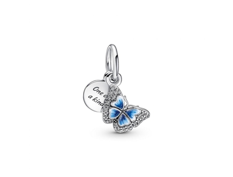 PANDORA Joyas con Doble Charm durante PANDORA Moments Mariposa Azul Brillante y Cita
