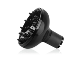 Difusor De Pelo Rizado Para Secador De Pelo, Herramienta De Estilo Con Aireación 360°, Resistente Al Calor, Tamaño Universal 4.2-4.8cm Negro