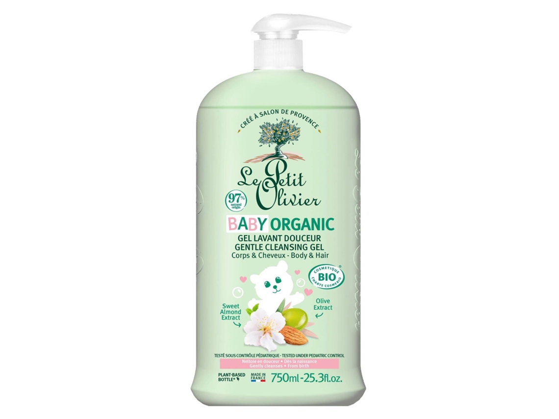 Gel de ducha suave orgánico para bebés LE PETIT OLIVIER